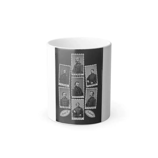 Army of Potomac  J.C. Parke, C.G. Meade, W.S. Hancock, G.K. Warren, U.S. Grant, A.A. Humphrey, and H.C. Wright 001 (U.S. Civil War) Color Changing Coffee Mug 11oz Default Title - Go Mug Yourself