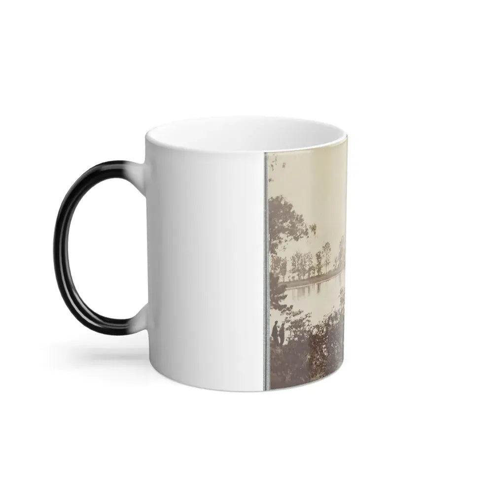 Army of the James, Pontoon Bridges Across James River at Deep Bottom and Varina 001 (U.S. Civil War) Color Changing Coffee Mug 11oz - Go Mug Yourself