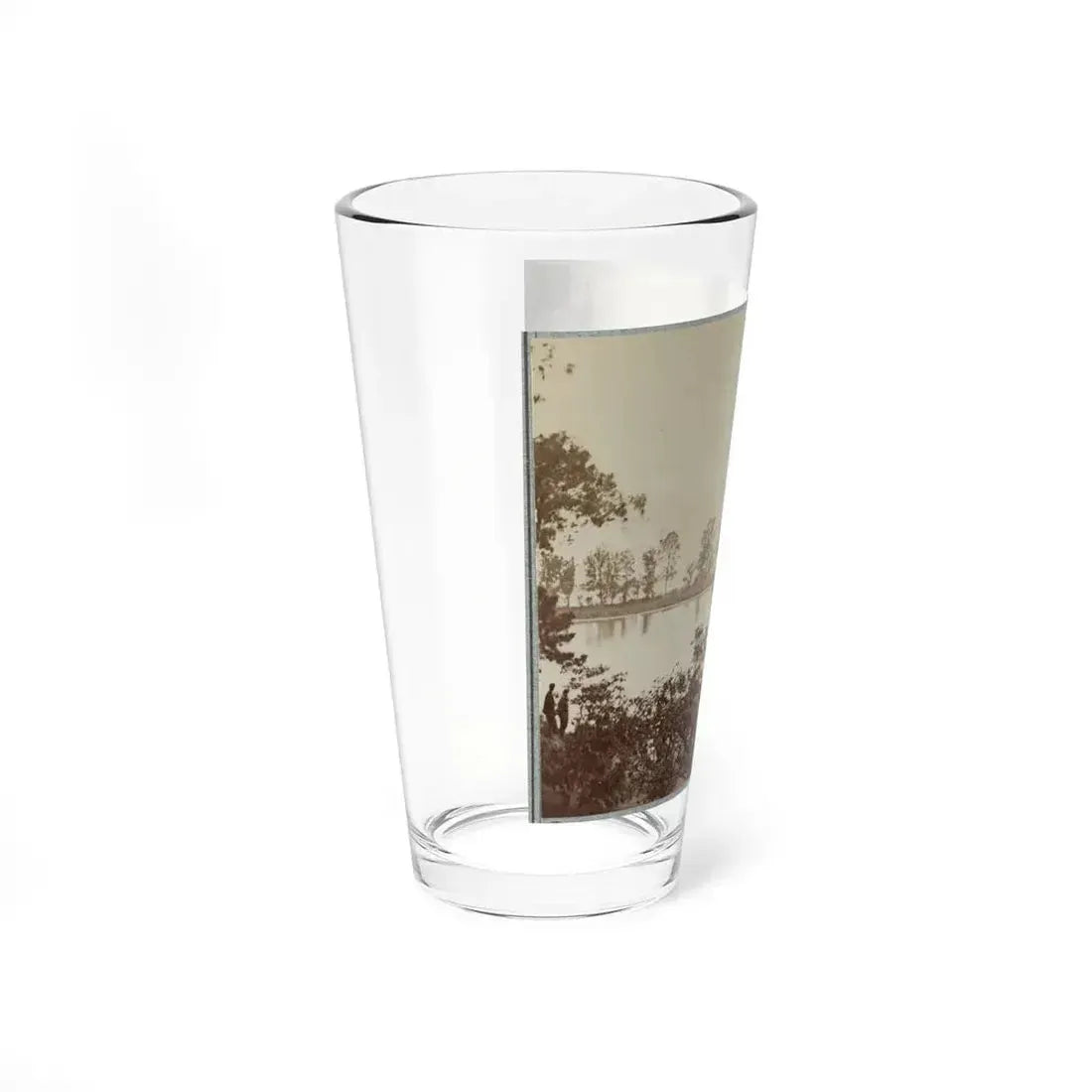 Army Of The James, Pontoon Bridges Across James River At Deep Bottom And Varina 001 (U.S. Civil War) Pint Glass 16oz - Go Mug Yourself