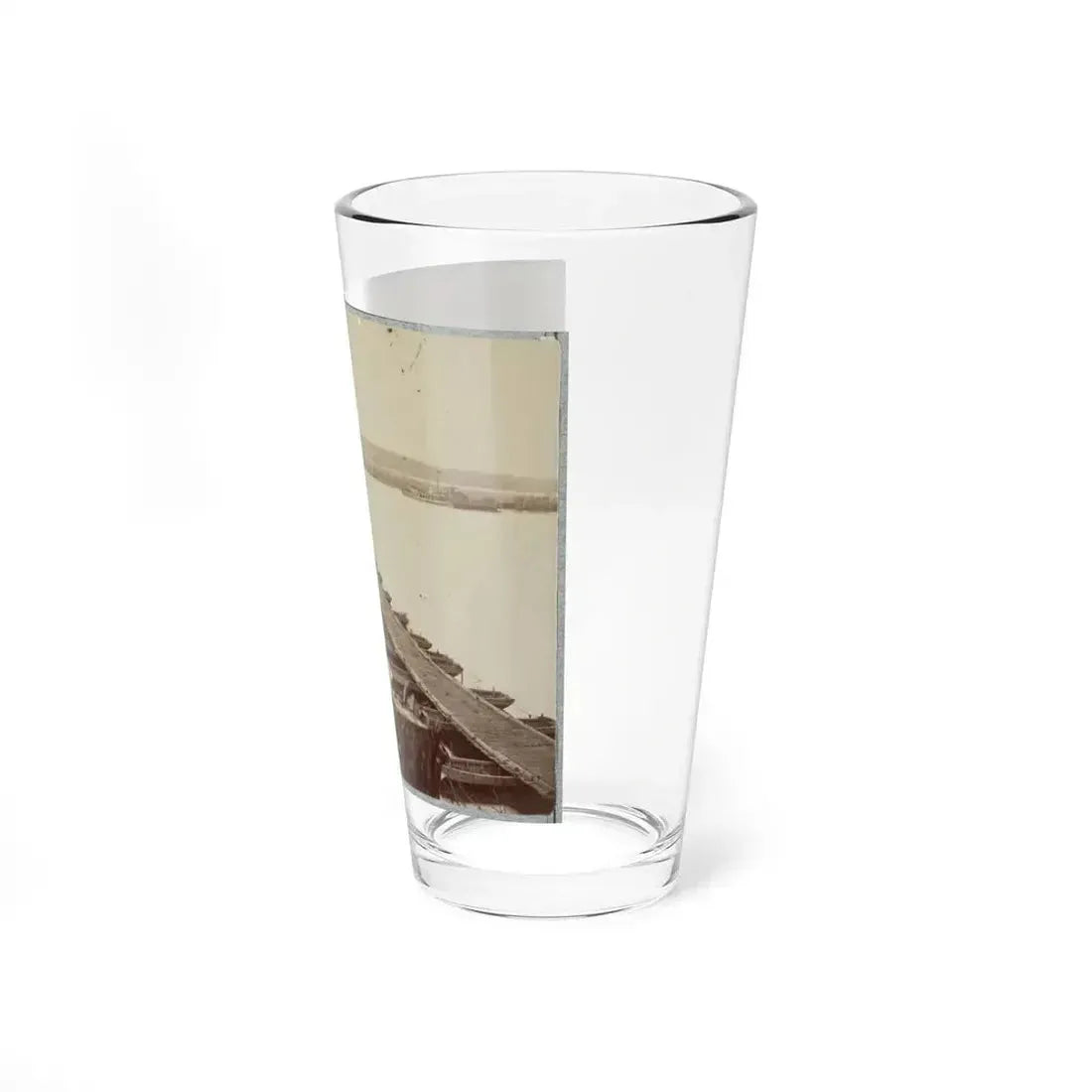 Army Of The James, Pontoon Bridges Across James River At Deep Bottom And Varina (U.S. Civil War) Pint Glass 16oz - Go Mug Yourself