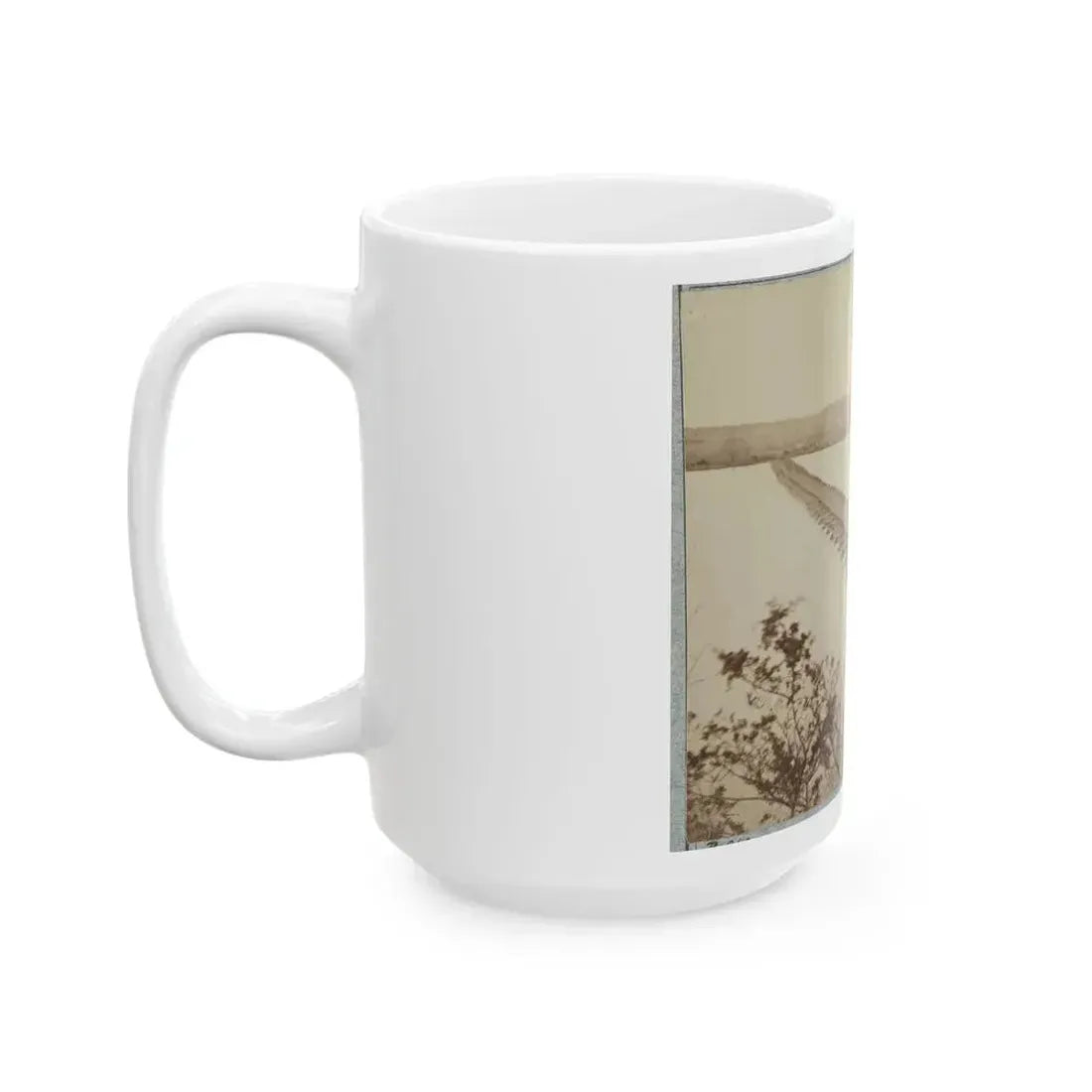 Army Of The James, Pontoon Bridges Across James River At Deep Bottom And Varina (U.S. Civil War) White Coffee Mug - Go Mug Yourself