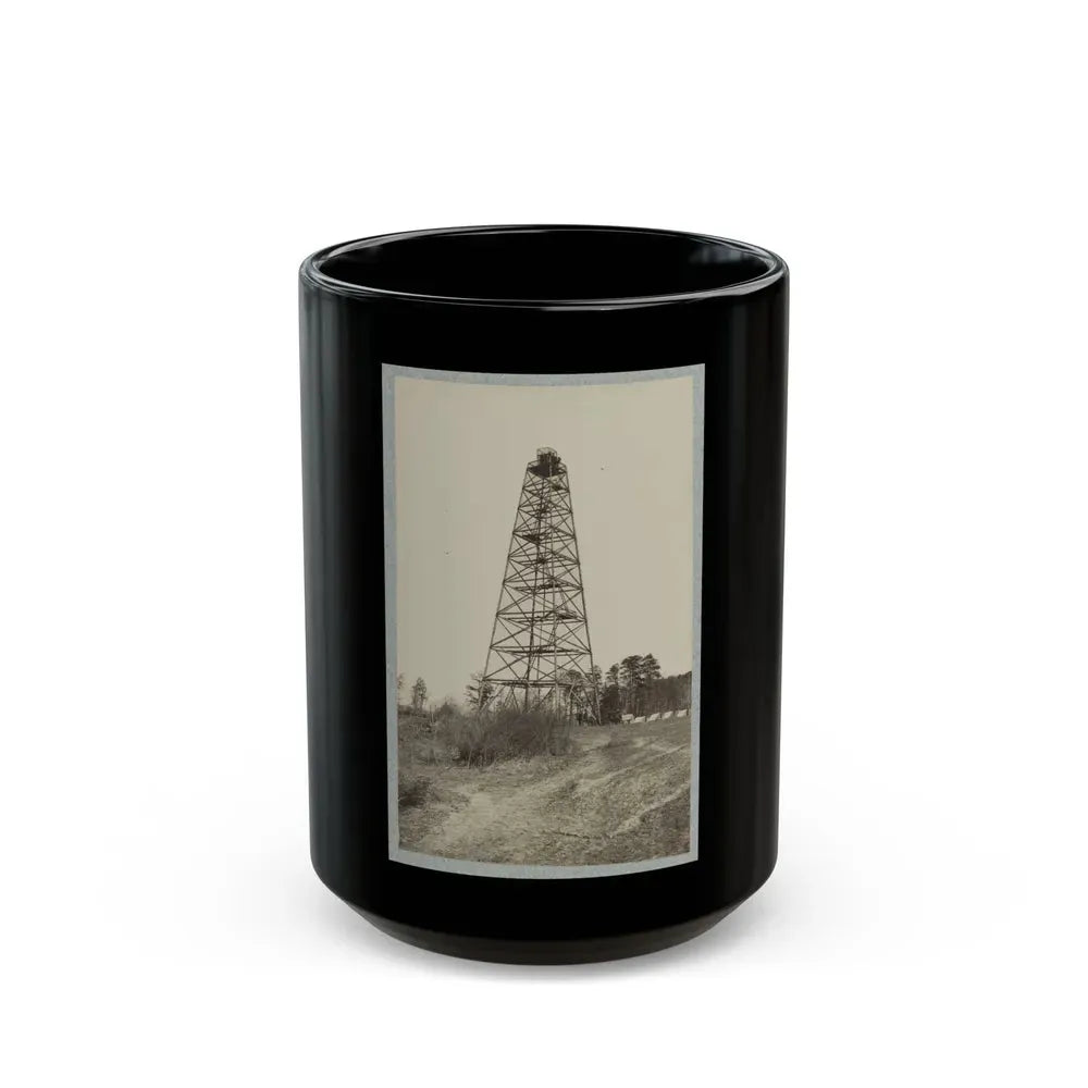 Army Of The James, Signal Tower On Left Of Bermuda Hundred Lines (U.S. Civil War) Black Coffee Mug 15oz - Go Mug Yourself