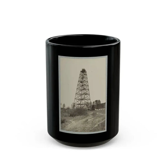 Army Of The James, Signal Tower On Left Of Bermuda Hundred Lines (U.S. Civil War) Black Coffee Mug 15oz - Go Mug Yourself