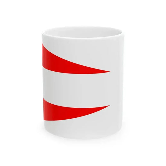 Army Rank Flag of Denmark - Chief of a Division (Denmark) White Coffee Mug 11oz - Go Mug Yourself
