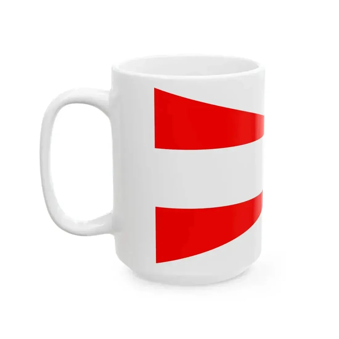 Army Rank Flag of Denmark - Chief of a Division (Denmark) White Coffee Mug - Go Mug Yourself