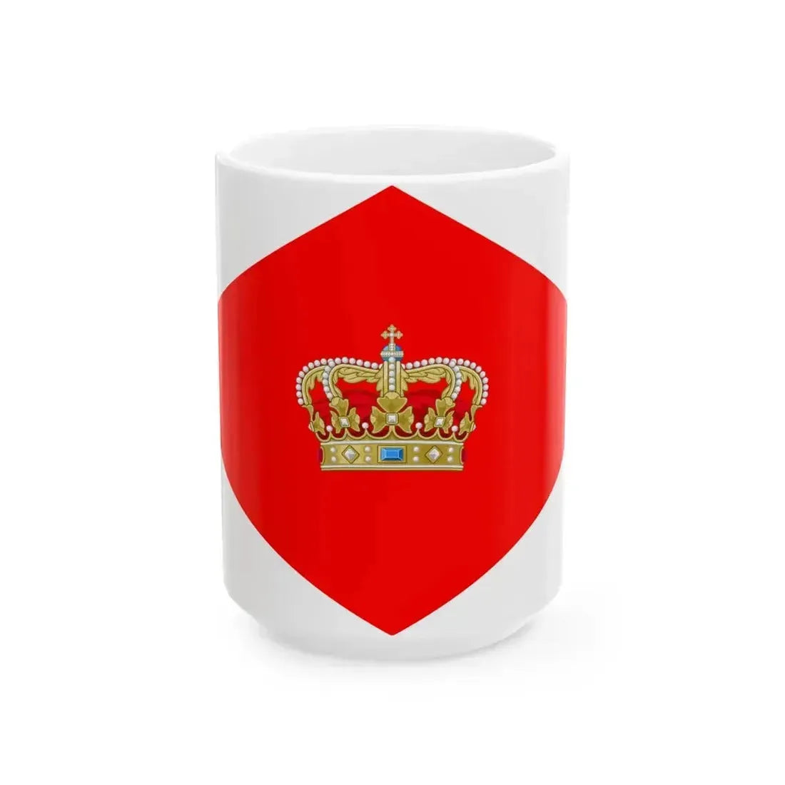 Army Rank Flag of Denmark - King (Denmark) White Coffee Mug 15oz - Go Mug Yourself