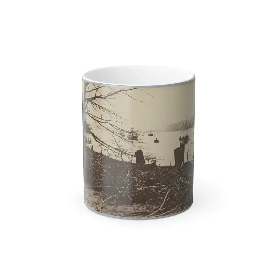 Army Transports in James River, Va. Near Deep Bottom (U.S. Civil War) Color Changing Coffee Mug 11oz Default Title 11oz - Go Mug Yourself