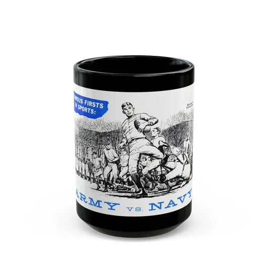 Army vs. Navy, Bluebook Magazine, November 1955 - Black Coffee Mug 15oz - Go Mug Yourself