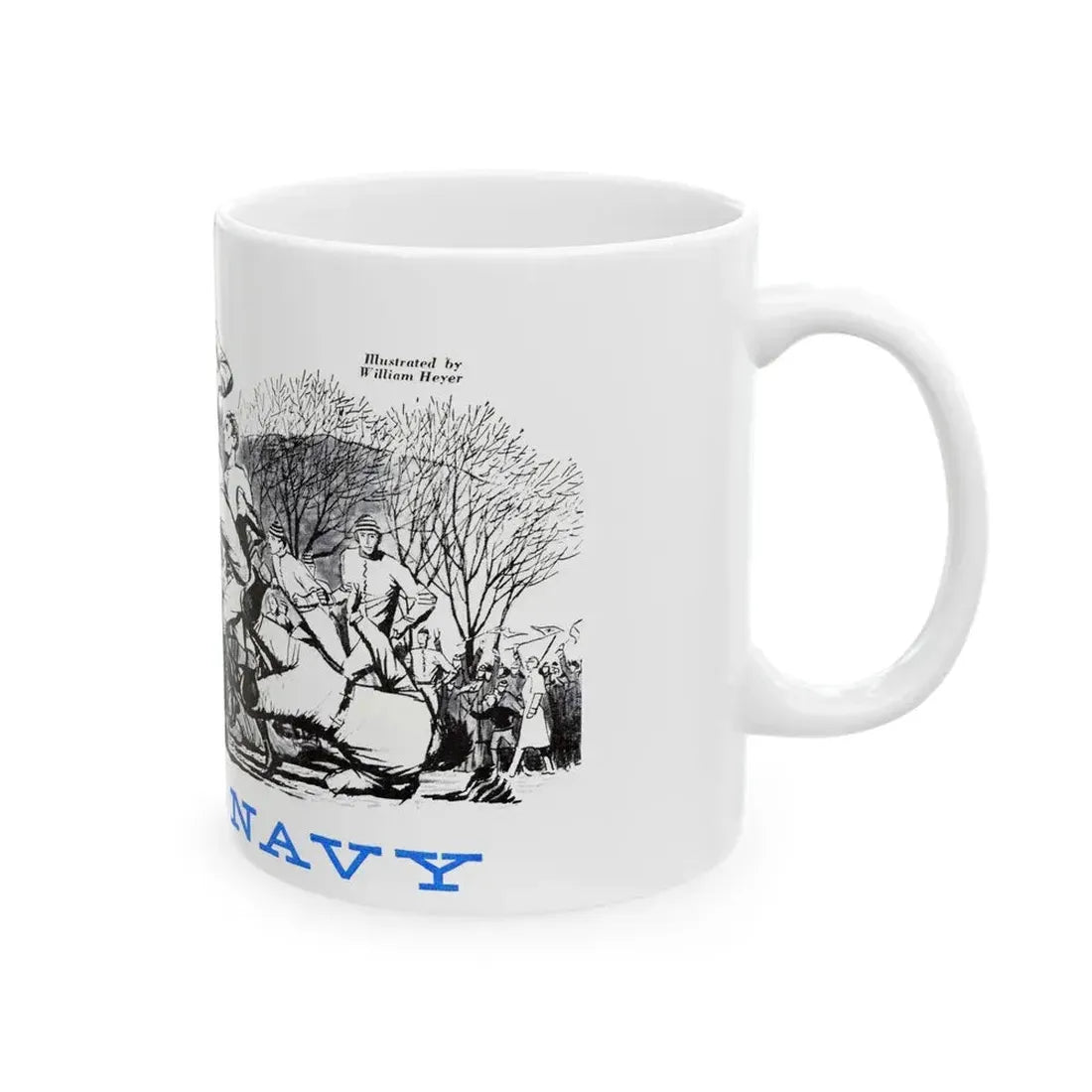 Army vs. Navy, Bluebook Magazine, November 1955 - White Coffee Mug - Go Mug Yourself