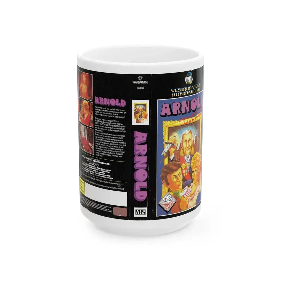 ARNOLD (VHS COVER) - White Coffee Mug - Go Mug Yourself