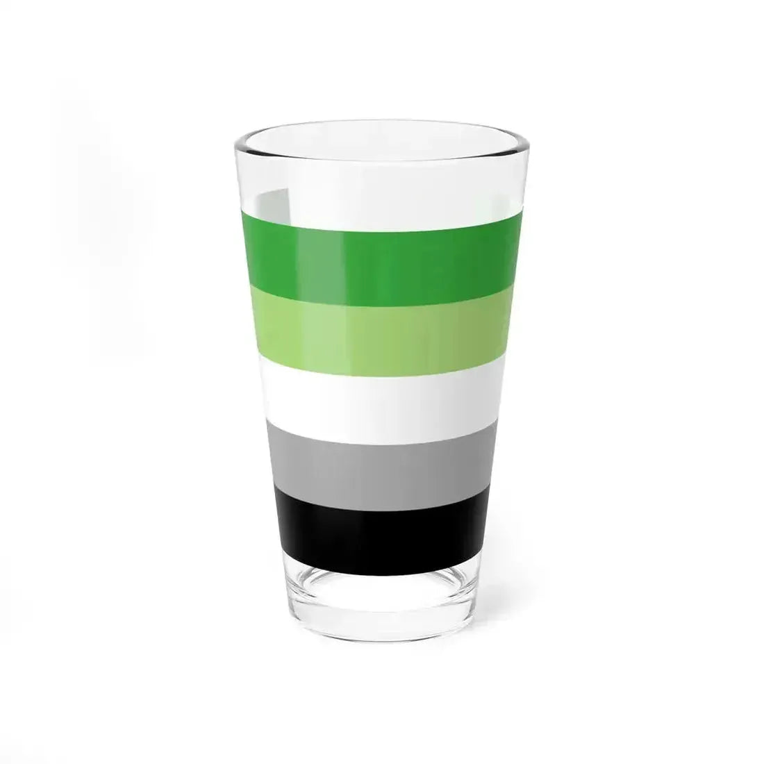 Aromantic Pride Flag - Pint Glass 16oz 16oz - Go Mug Yourself