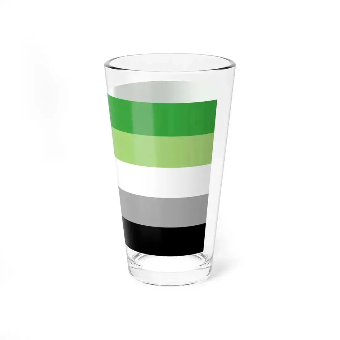 Aromantic Pride Flag - Pint Glass 16oz - Go Mug Yourself