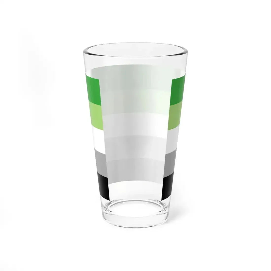 Aromantic Pride Flag - Pint Glass 16oz - Go Mug Yourself