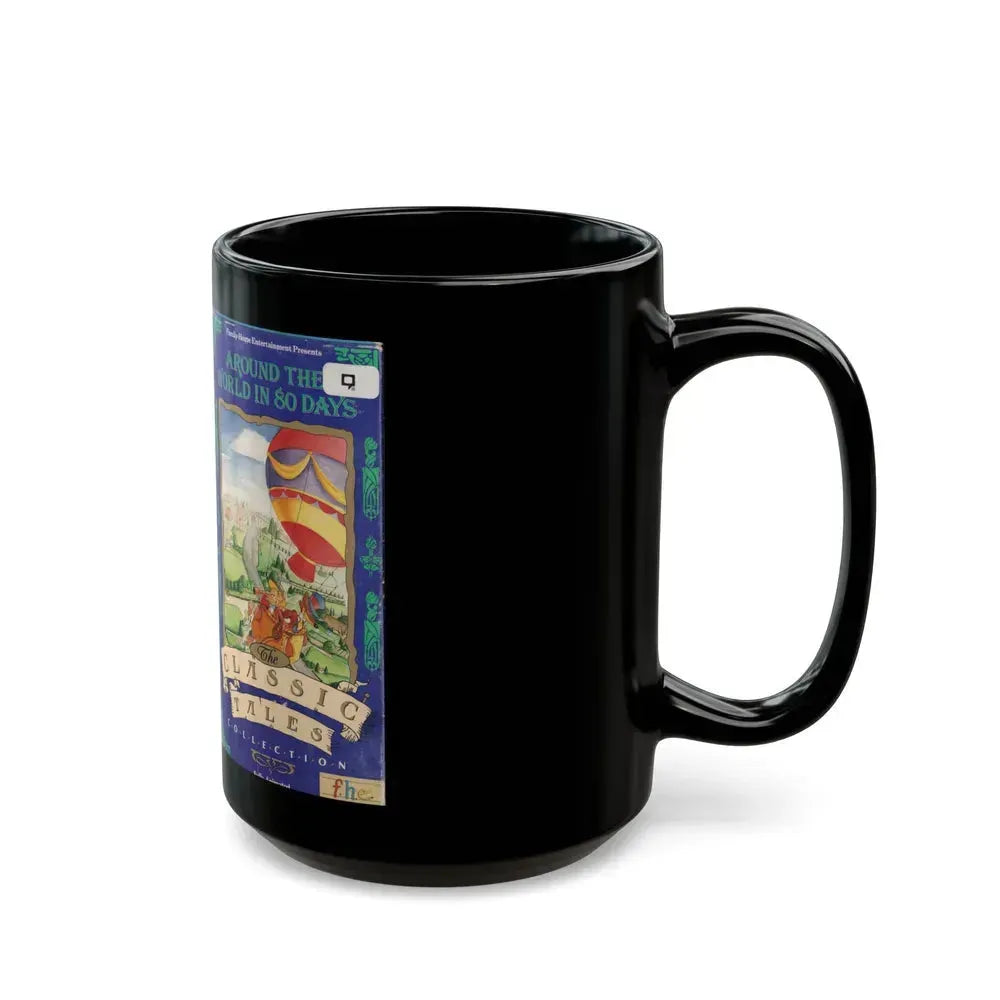AROUND THE WORLD IN 80 DAYS CARTOON CLASSIC TALES COLLECTION FAMILY HOME ENTERTAINMENT FHE (VHS COVER) - Black Coffee Mug - Go Mug Yourself