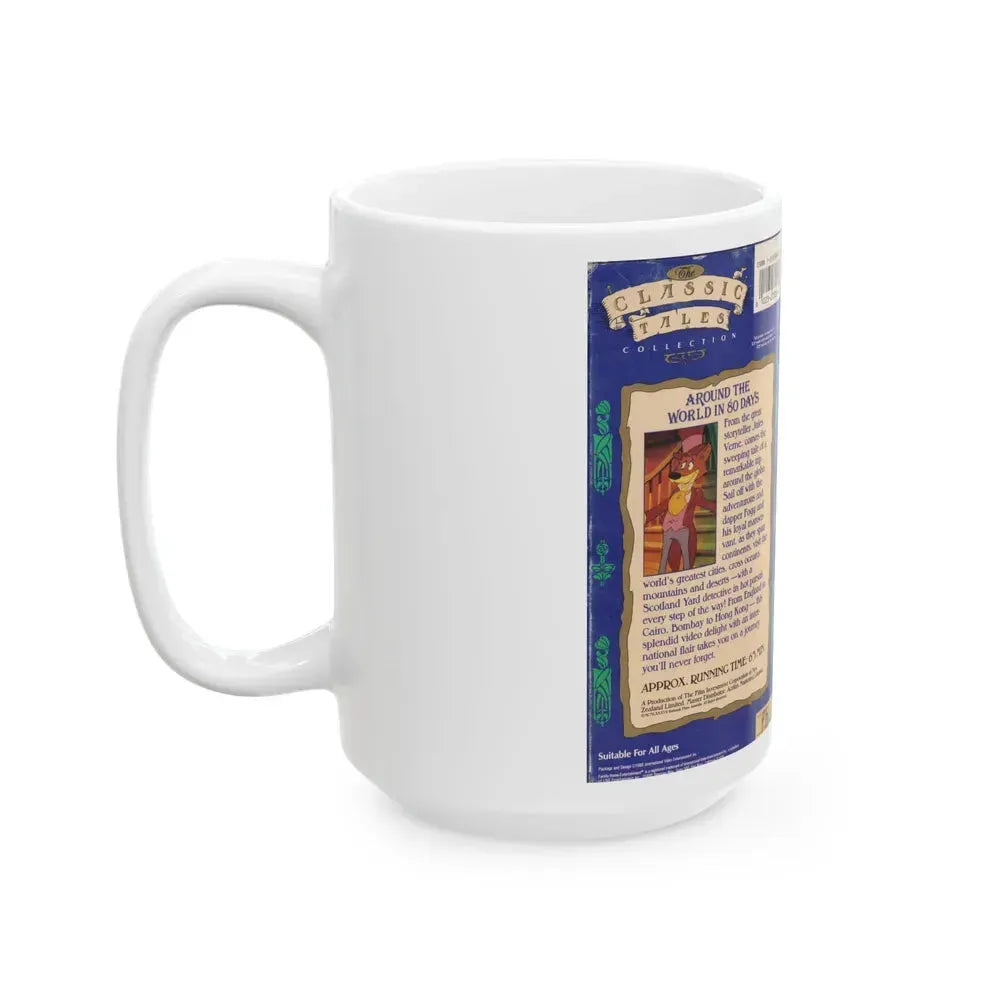 AROUND THE WORLD IN 80 DAYS CARTOON CLASSIC TALES COLLECTION FAMILY HOME ENTERTAINMENT FHE (VHS COVER) - White Coffee Mug - Go Mug Yourself
