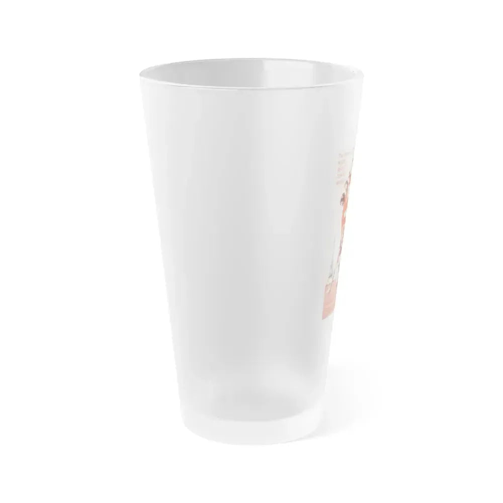 AROUND THE WORLD WITH NOTHING ON 1963 Movie Poster - Frosted Pint Glass 16oz - Go Mug Yourself