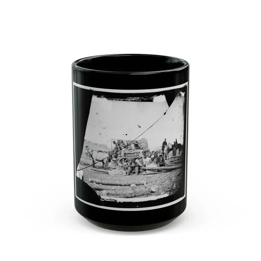 Arrival Of Negro Family In The Lines(2) (U.S. Civil War) Black Coffee Mug 15oz - Go Mug Yourself