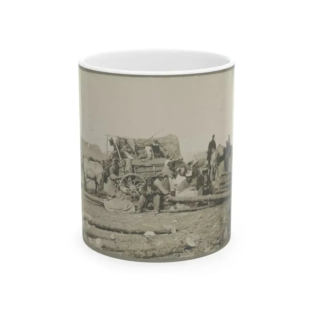 Arrival Of Negro Family In The Lines (U.S. Civil War) White Coffee Mug 11oz - Go Mug Yourself