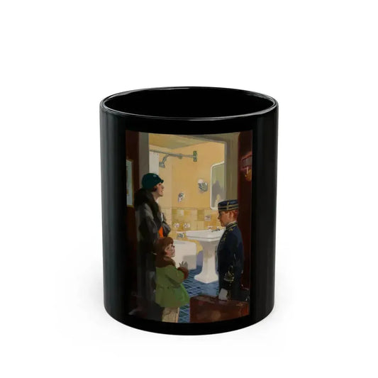 Arriving at the Hotel - Black Coffee Mug 11oz - Go Mug Yourself