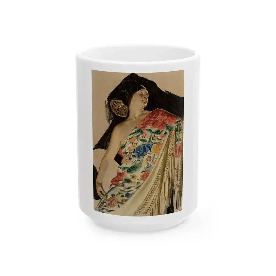 Arrow Collar advertisement study - White Coffee Mug 15oz - Go Mug Yourself