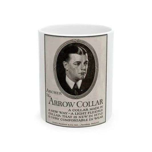 Arrow Collar Magazine Ad, The Saturday Evening Post, May 20, 1922 - White Coffee Mug 11oz - Go Mug Yourself