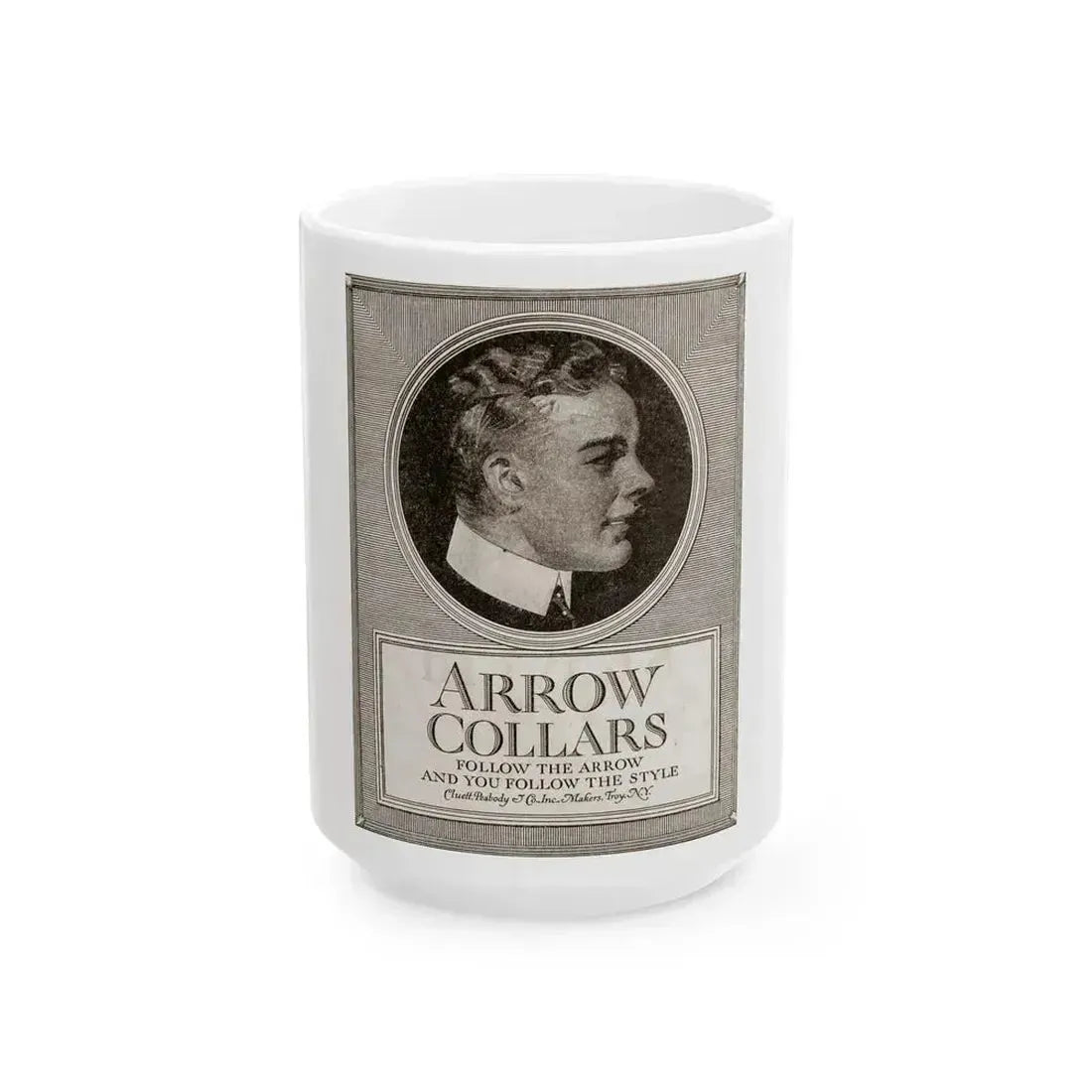 Arrow Collars, The Saturday Evening Post, March 6, 1920 - White Coffee Mug 15oz - Go Mug Yourself