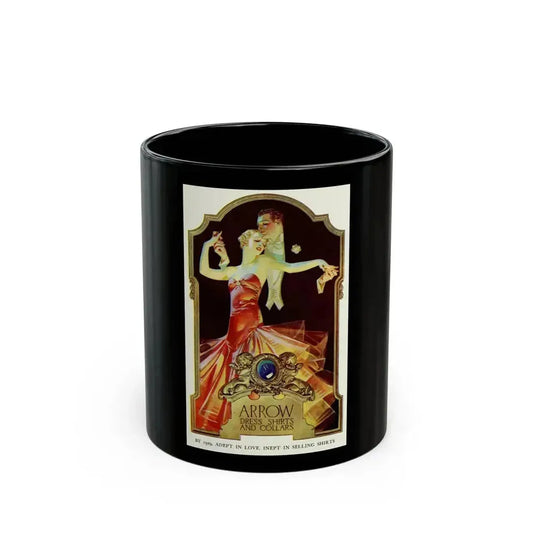 Arrow Dress Shirts and Collars ad, 1929 - Black Coffee Mug 11oz - Go Mug Yourself