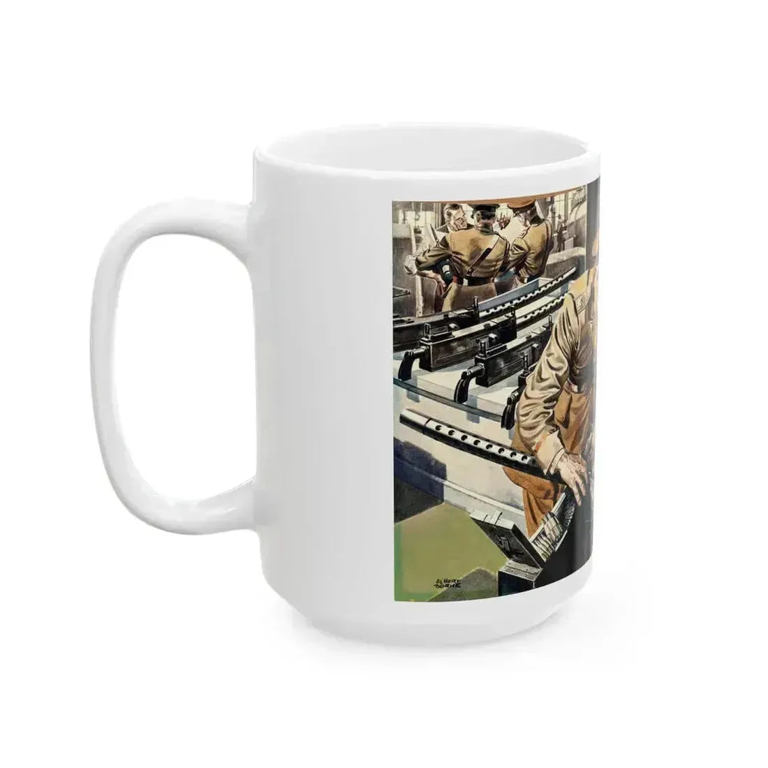 Arrow Men, Arrow shirts advertisement for Cluett Peabody & Company, circa 1942 - White Coffee Mug - Go Mug Yourself