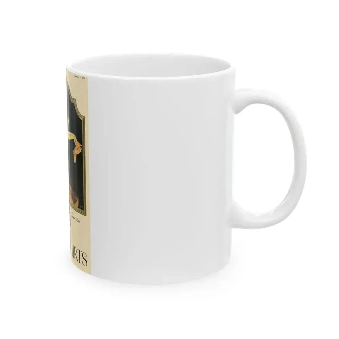 Arrow Shirts advertisement, 1930 - White Coffee Mug - Go Mug Yourself