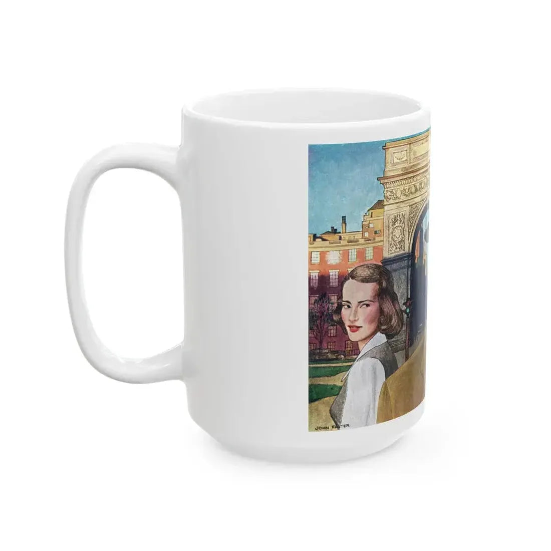 Arrow Shirts advertisement, 1948 - White Coffee Mug - Go Mug Yourself