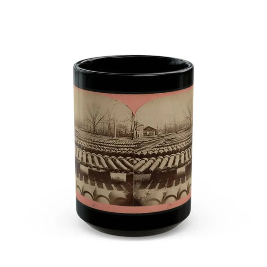 Arsenal Grounds, Richmond, Va., Showing Ruins And Shot And Shell Scattered Around (U.S. Civil War) Black Coffee Mug 15oz - Go Mug Yourself