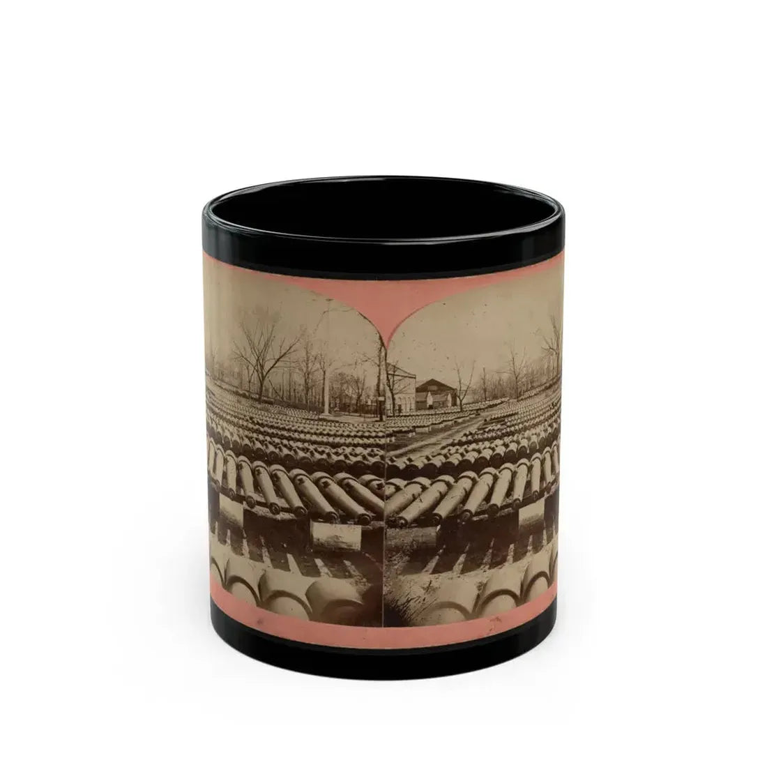 Arsenal Grounds, Richmond, Va., Showing Ruins And Shot And Shell Scattered Around (U.S. Civil War) Black Coffee Mug - Go Mug Yourself