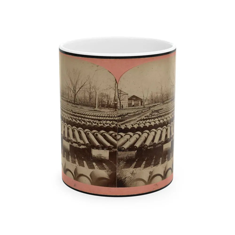 Arsenal Grounds, Richmond, Va., Showing Ruins And Shot And Shell Scattered Around (U.S. Civil War) White Coffee Mug 11oz - Go Mug Yourself
