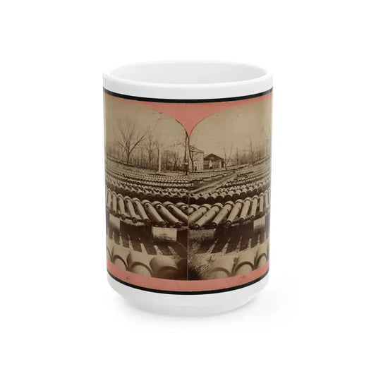 Arsenal Grounds, Richmond, Va., Showing Ruins And Shot And Shell Scattered Around (U.S. Civil War) White Coffee Mug 15oz - Go Mug Yourself