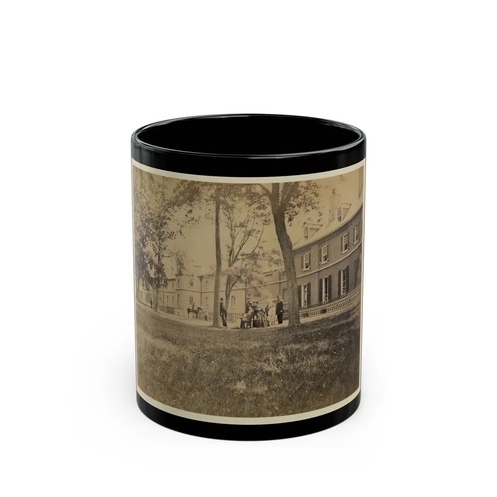 Arsenal, Washington, D.C., North Front. Interior Court - Group Of Officers In Foreground (U.S. Civil War) Black Coffee Mug-11oz-Go Mug Yourself