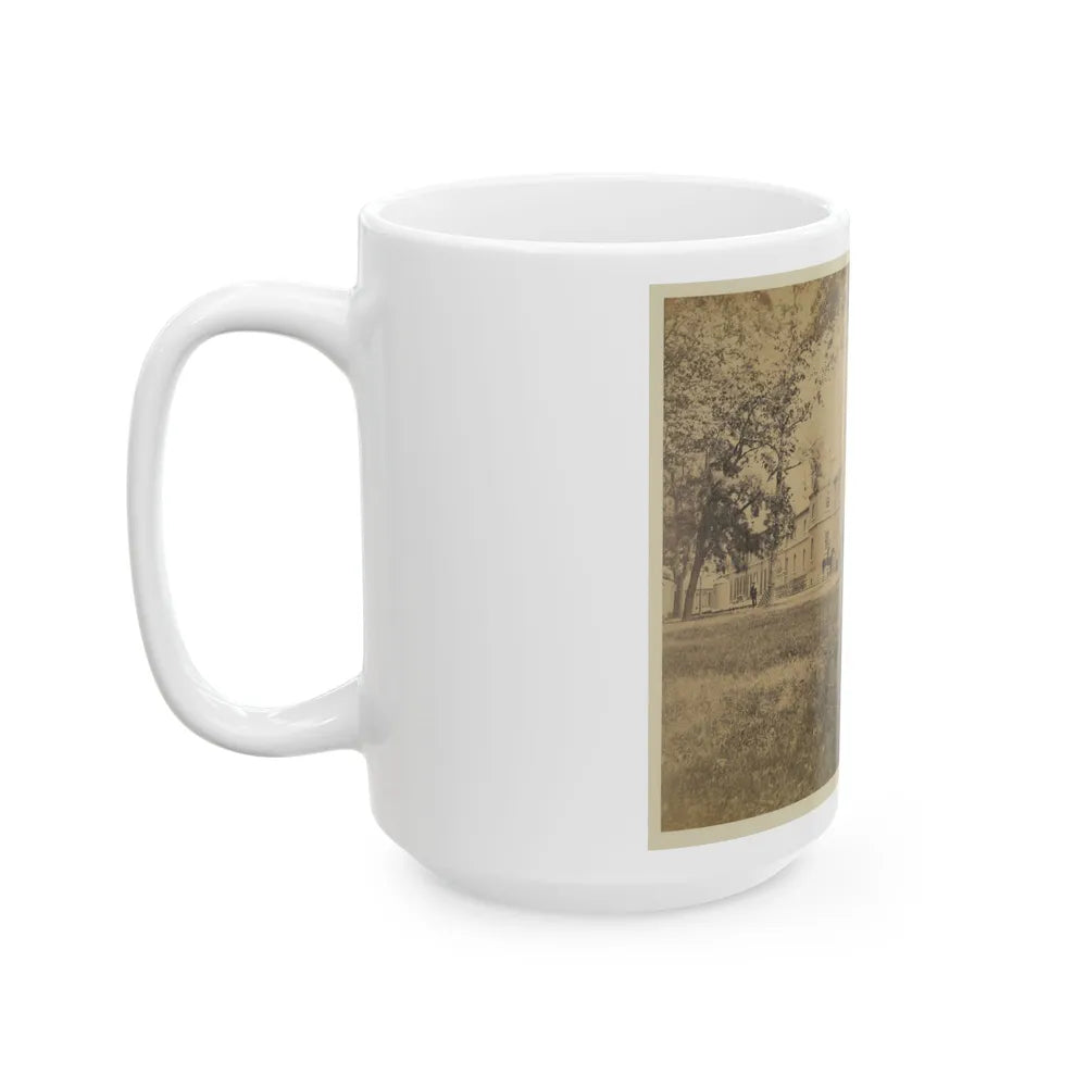 Arsenal, Washington, D.C., North Front. Interior Court - Group Of Officers In Foreground (U.S. Civil War) White Coffee Mug-Go Mug Yourself