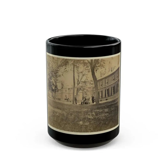 Arsenal, Washington, D.C., North Front. Interior Court -- Group Of Officers In Foreground (U.S. Civil War) Black Coffee Mug 15oz - Go Mug Yourself