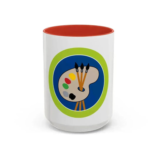 Art (Boy Scout Merit Badge) Accent Coffee Mug 15oz Red - Go Mug Yourself