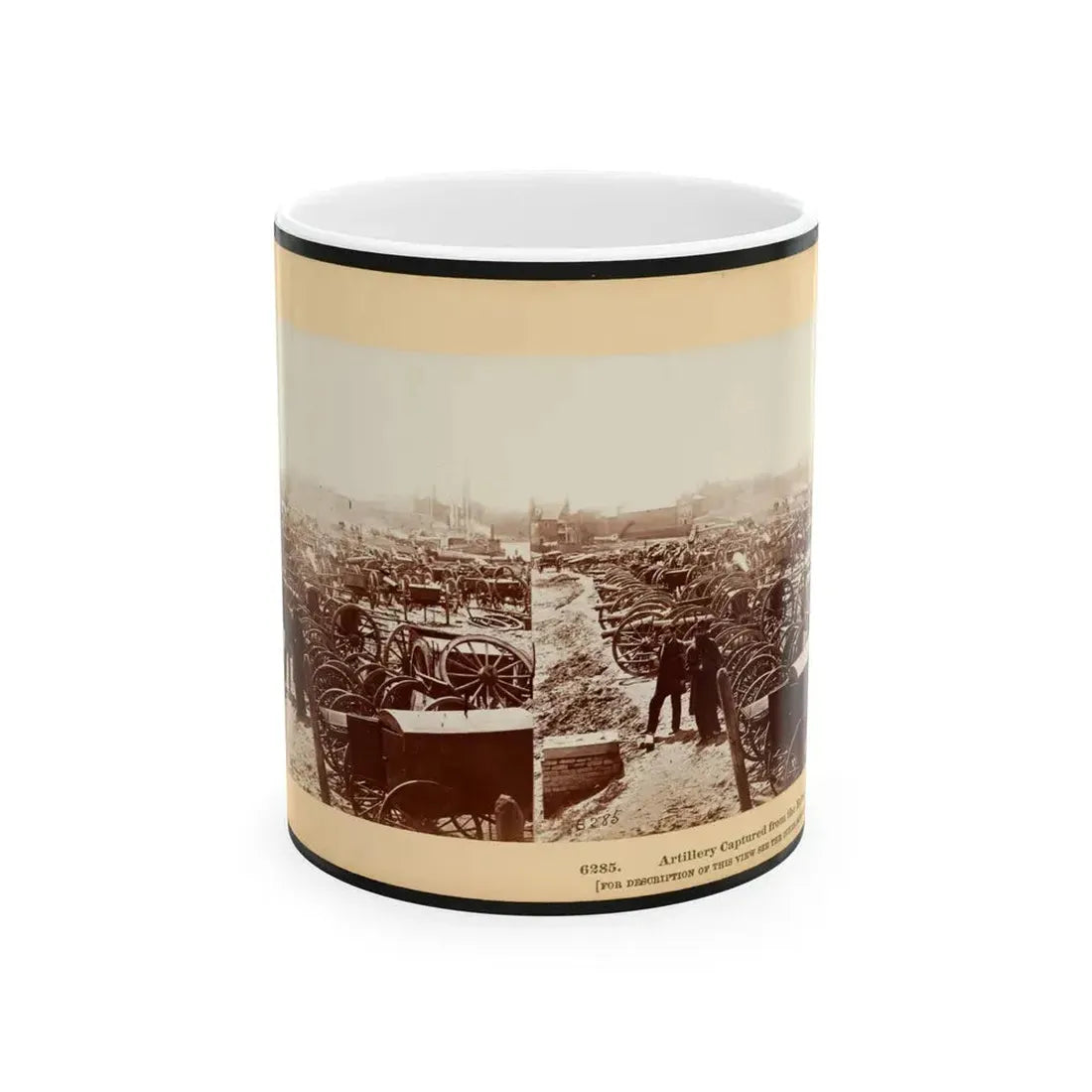 Artillery Captured From The Rebels 001 (U.S. Civil War) White Coffee Mug 11oz - Go Mug Yourself