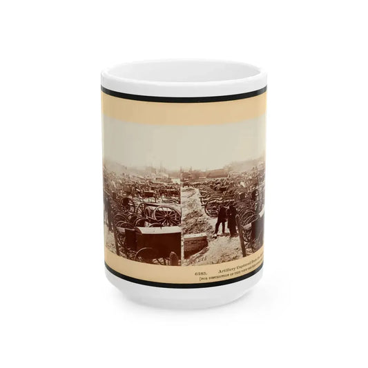 Artillery Captured From The Rebels 001 (U.S. Civil War) White Coffee Mug 15oz - Go Mug Yourself