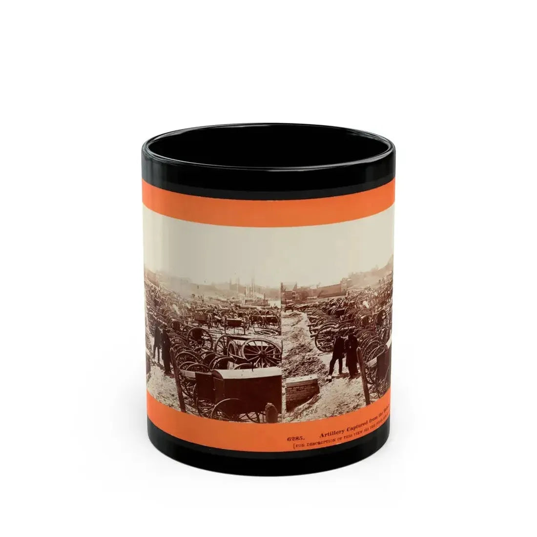 Artillery Captured From The Rebels (U.S. Civil War) Black Coffee Mug 11oz - Go Mug Yourself