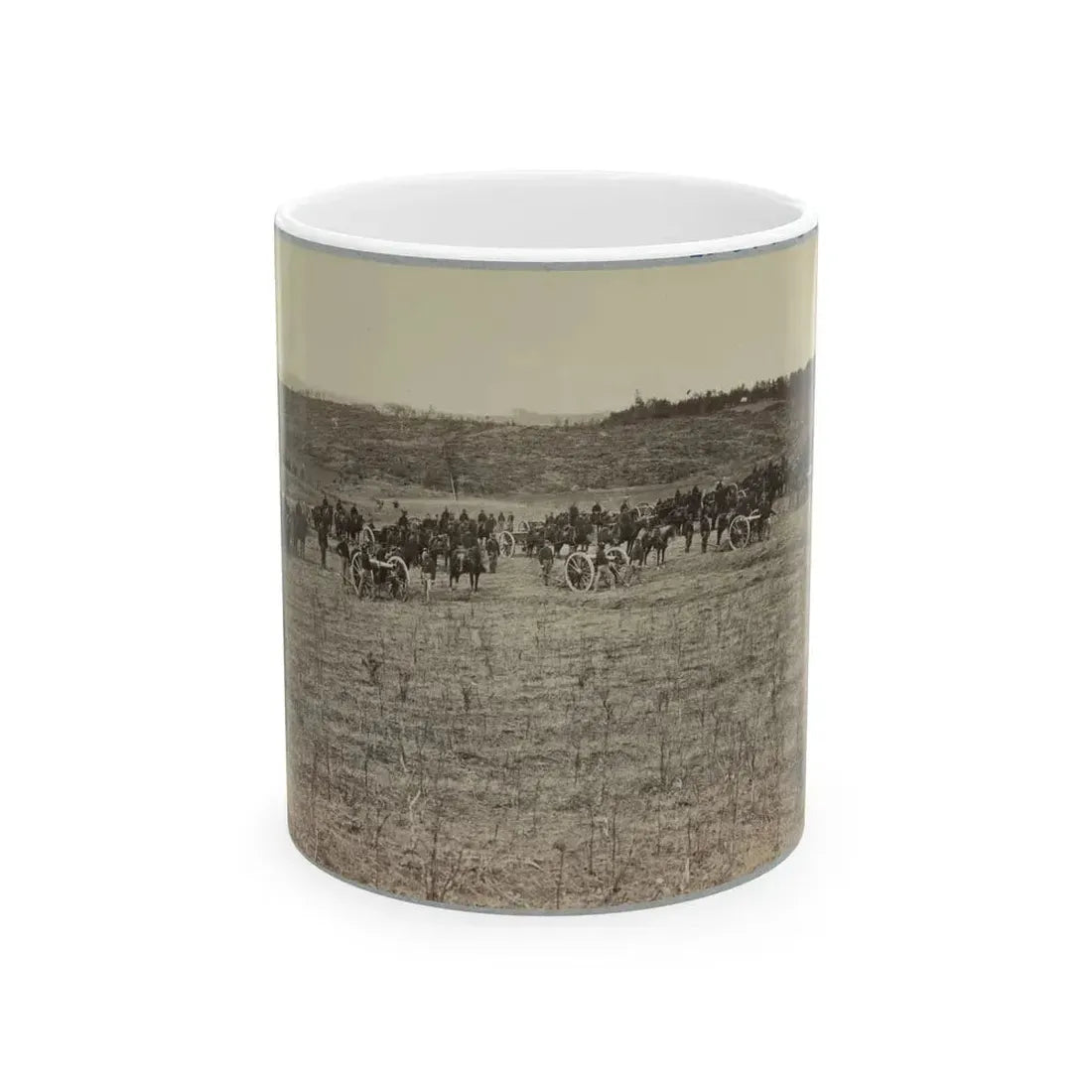 Artillery Going Into Action On South Bank Of Rappahannock River - June 4, 1863 (U.S. Civil War) White Coffee Mug 11oz - Go Mug Yourself