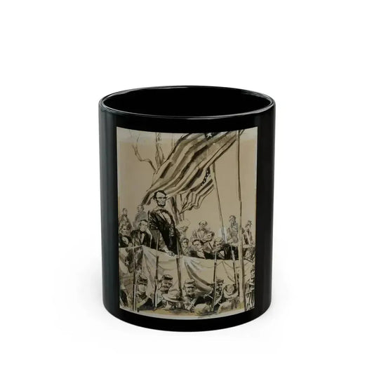 Artwork of Abraham Lincoln - Black Coffee Mug 11oz - Go Mug Yourself