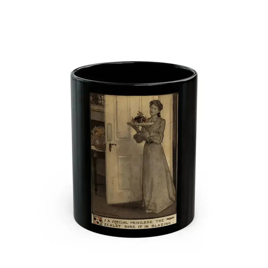 As a Special Privilege the Zealot Bore it in Blazing, Scribner's Magazine illustration, November 1911, 1903 - Black Coffee Mug 11oz - Go Mug Yourself