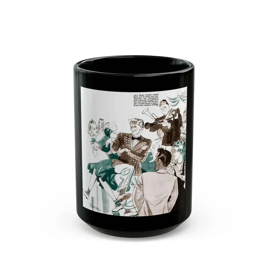 Asa Swing It, The Family Circle, August 19, 1938 - Black Coffee Mug 15oz - Go Mug Yourself