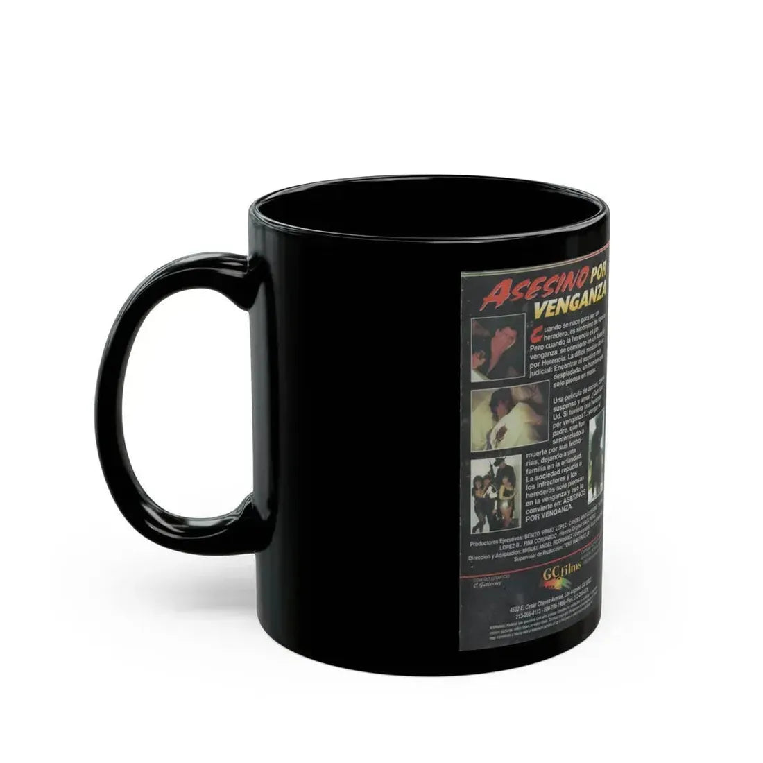 ASESINO POR VENGANZA (VHS COVER) - Black Coffee Mug - Go Mug Yourself