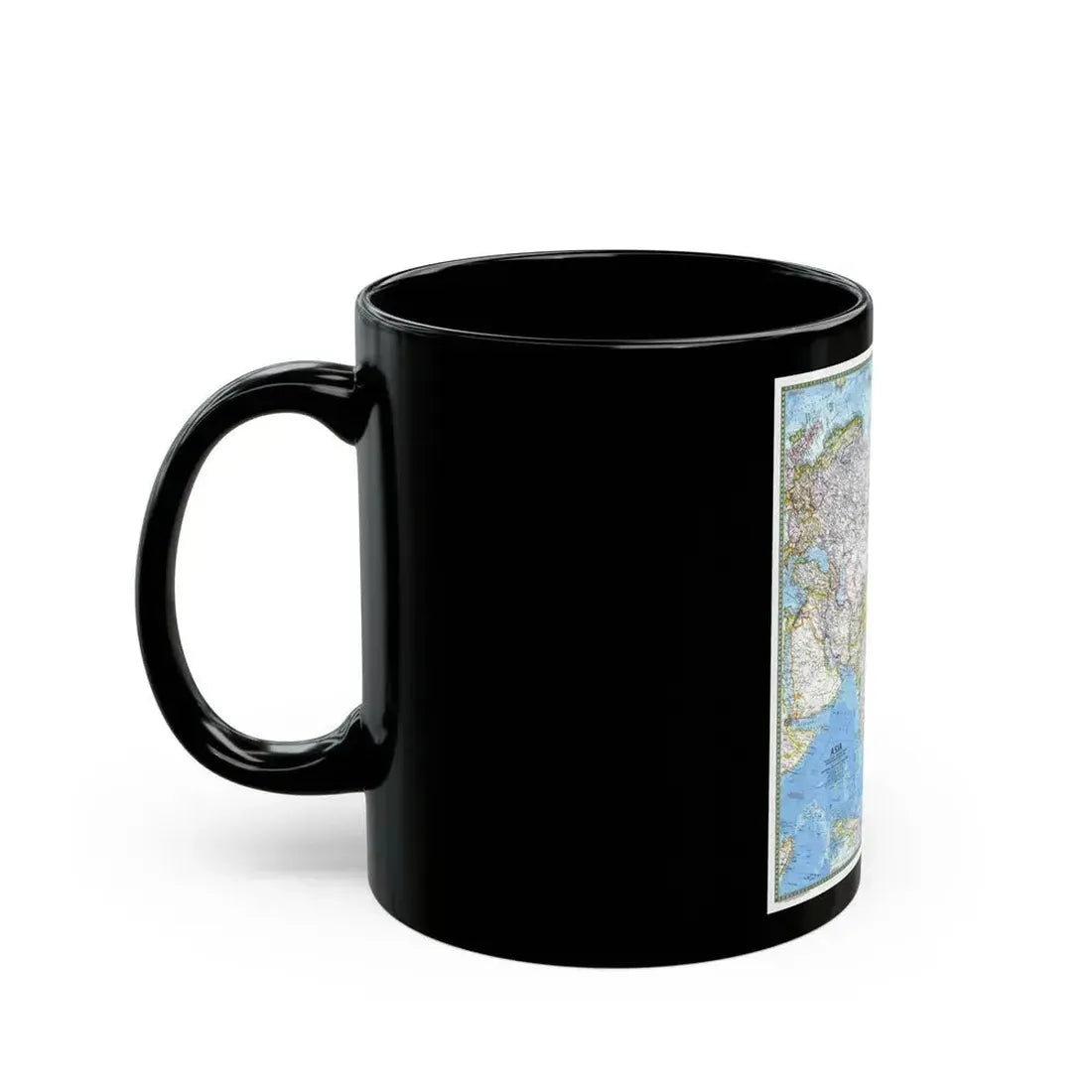 Asia (1971) (Map) Black Coffee Mug - Go Mug Yourself