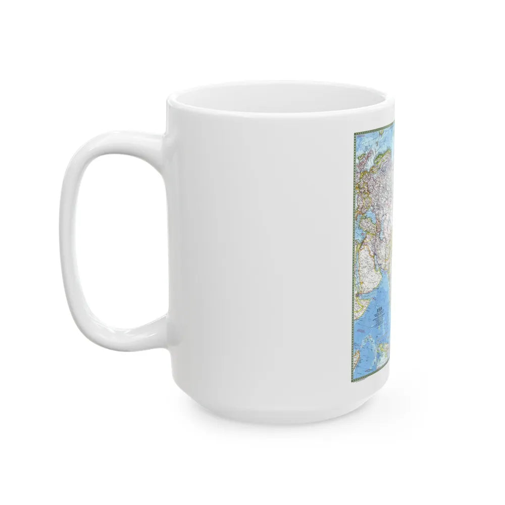 Asia (1971) (Map) White Coffee Mug-Go Mug Yourself