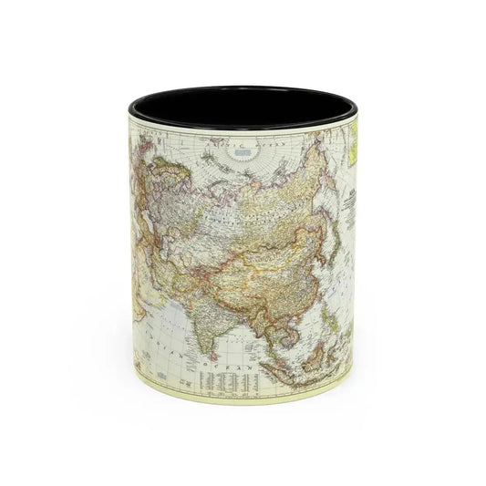 Asia and Adjacent Areas (1951) (Map) Accent Coffee Mug 11oz Black - Go Mug Yourself