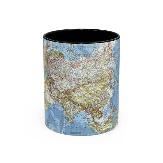 Asia and Adjacent Areas (1959) (Map) Accent Coffee Mug 11oz Black - Go Mug Yourself